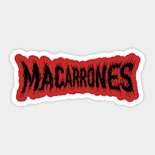 macarrones black Sticker